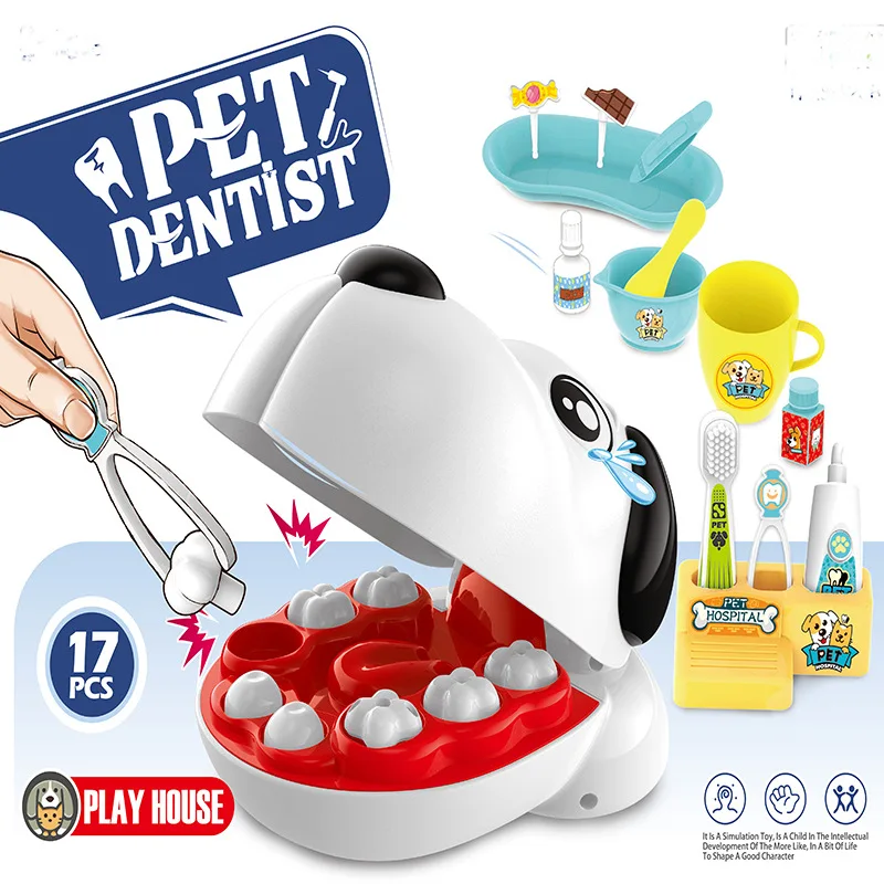 

Игрушка для ухода за зубами, набор игрушек для врачей, собак, стоматологов