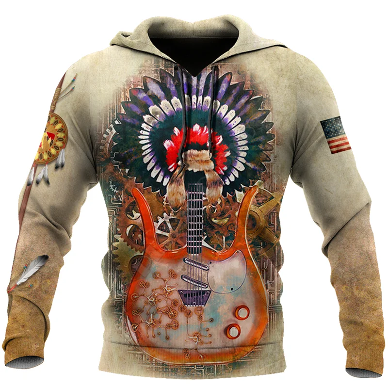 

Guitar Native 3D All Over Printed Hoodies zipper hoodie women For men Pullover streetwear