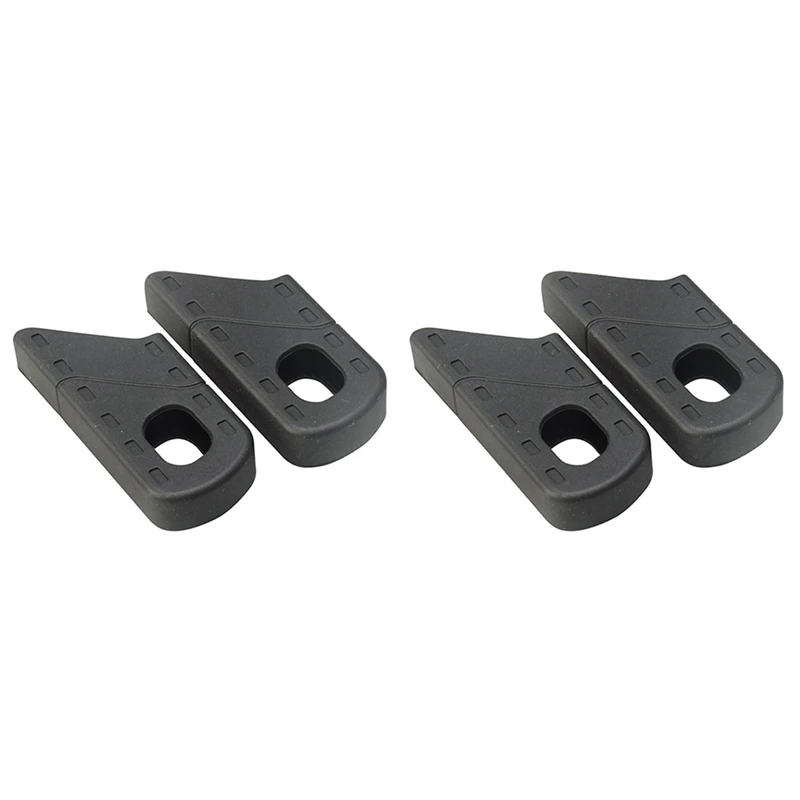 4PCS Universal Bicycle Fixed Gear Rubber Crankset Crank Protector Cover Case MTB Road Bike Crank Arm Boot Sleeve, Black
