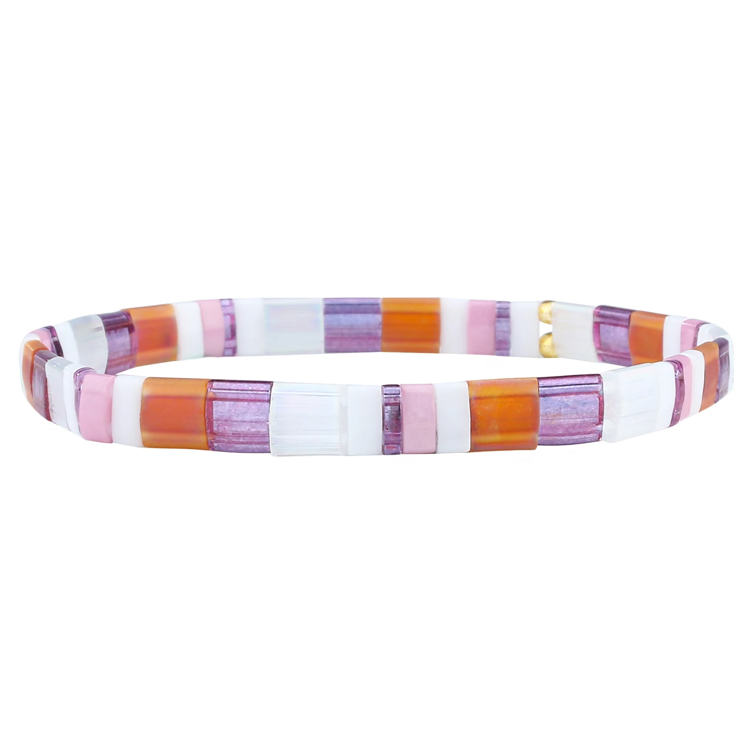 Летние Красочные браслеты из бисера C · QUAN CHI модные эластичные в стиле Тила