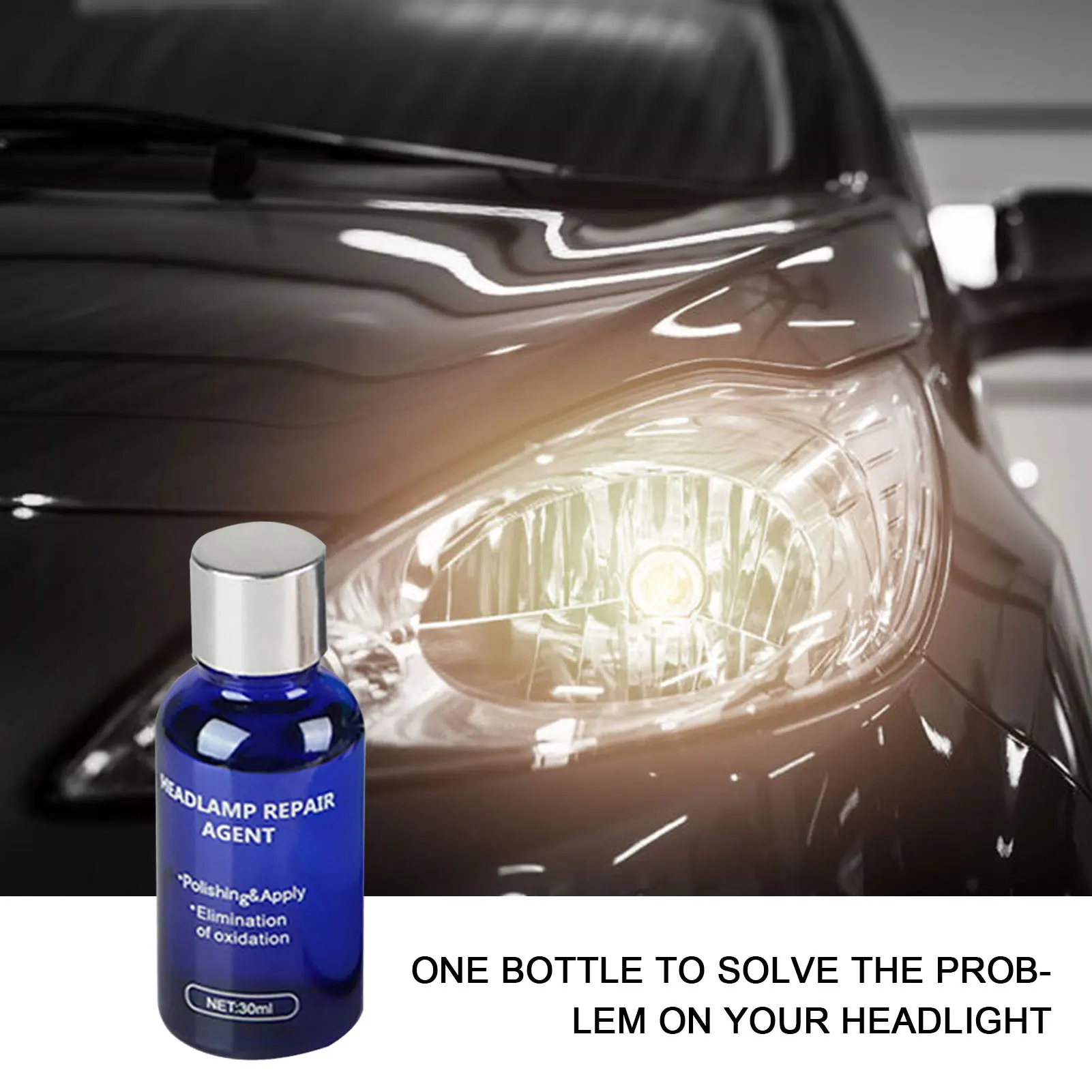 

Car Headlight Repair Fluid Headlight Lens Restoration Kit Heavy Duty Multi-Tool Auto Restore Protect Cleaner for Car Accessories