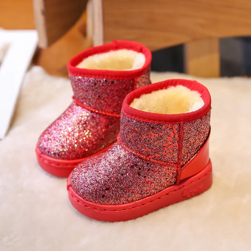 Warm Kids Snow Boots Toddler Winter Princess Child Shoes Non-slip Flat Round Toe Boys Girls Baby Bottes Hiver enlarge