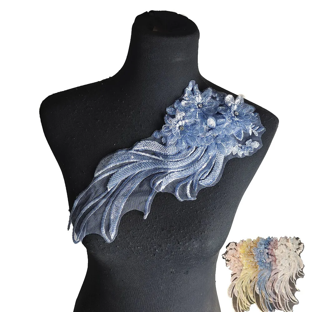 

New Style Woman Flower Lace Collar Embroidery Applique Neckline DIY Sewing Decoration Craft Wedding Dress Fabric Fake Collar