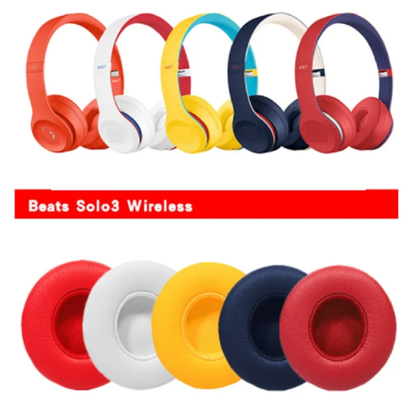 

Full colors Replacement Earpads For Beats Solo 2 Solo2 Solo 3 Solo3 Wireless Headphones Ear Pads Ear Covers Parts Headset