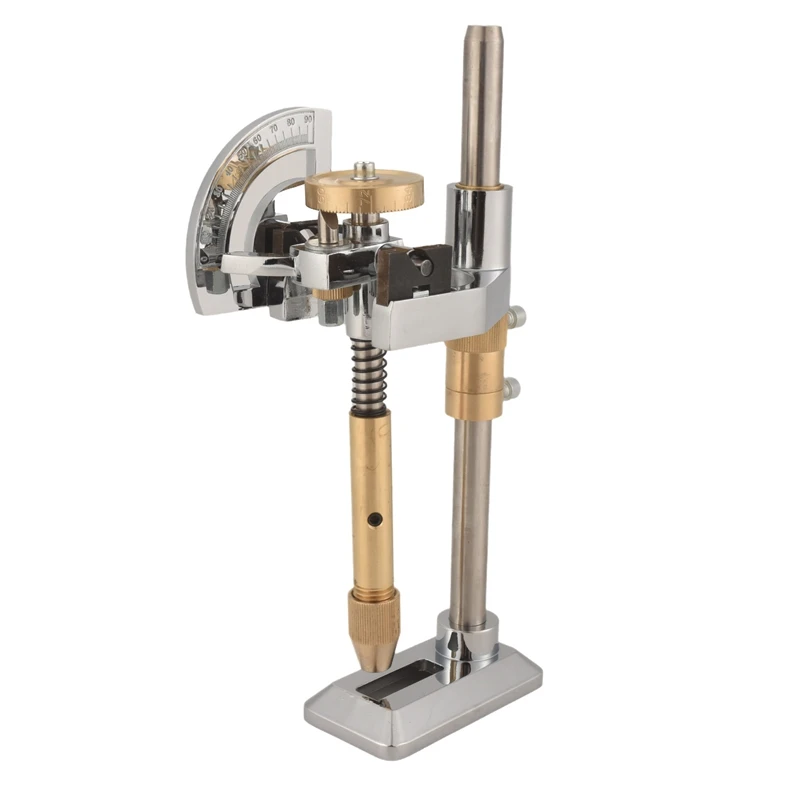 Фото Манипулятор для огранки нефрита и драгоценных камней, полировальный станок для ювелирных изделий, угловой полировщик, вилка, 12/24/36/48/60/72/84/96 индексных колес, рукоятка №3