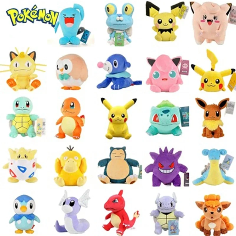 

40 Style Pokemon Squirtle Bulbasaur Charmander Pikachu Soft Pokemon Plush Eevee Gengar Peluche Pokemon Toy Stuffed Doll Kid Gift