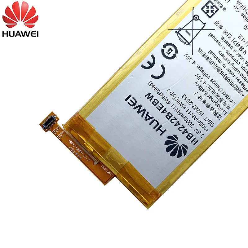 100% оригинальный сменный аккумулятор Hua Wei HB4242B4EBW для Huawei Honor 6 / 4X 7i Shot X ShotX 3000 мАч |