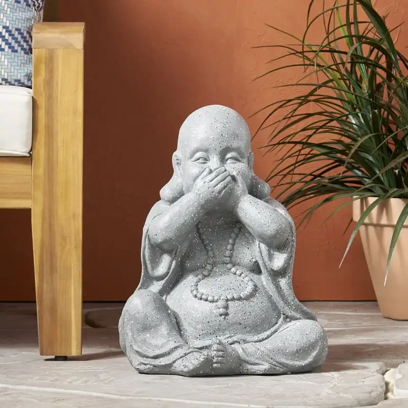 

Thiago Cast Outdoor Speak No Evil Monk Garden Statue