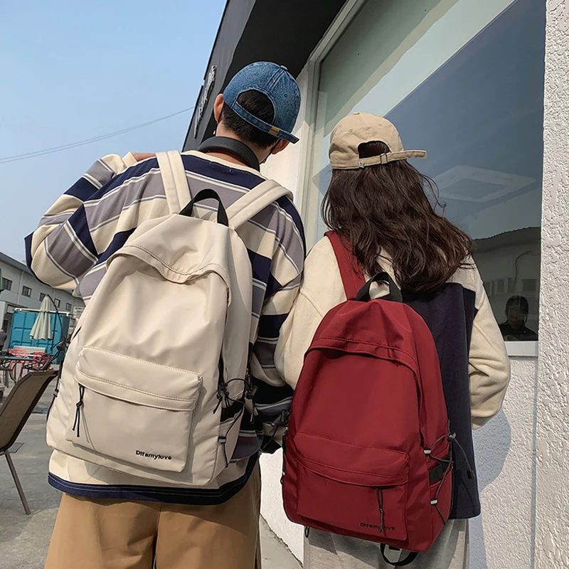 

Новый Однотонный женский рюкзак, большой школьный рюкзак для девочек-подростков, модный рюкзак для студентов колледжа, женский рюкзак