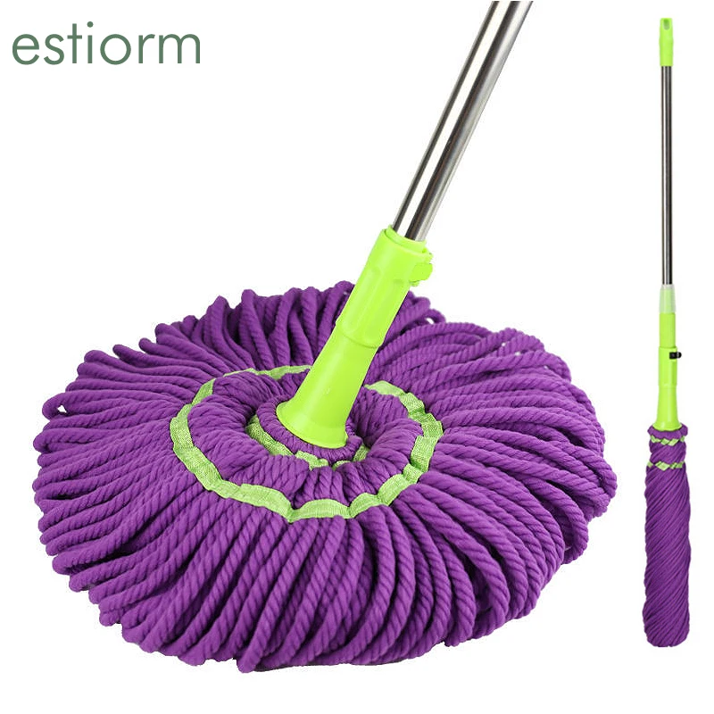 

Easy Self Wringing Twist Mop,Microfiber Squeeze Mop,Replacement Mop Head,Dry & Wet Mop For Hardwood,Tile & Floor Cleaning