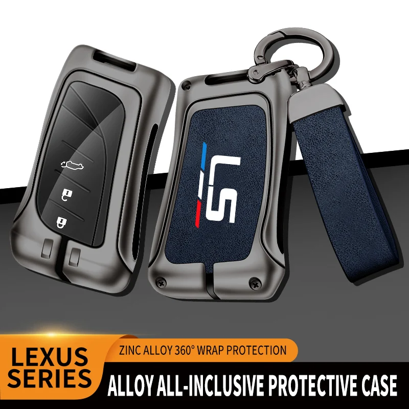 

Car Zinc Alloy Key Case Bag For Lexus F SPORT LS350 LS400 LS430 LS460 LS500h LS 600h Car KeyChain Car Metal Key Shell Accessorie