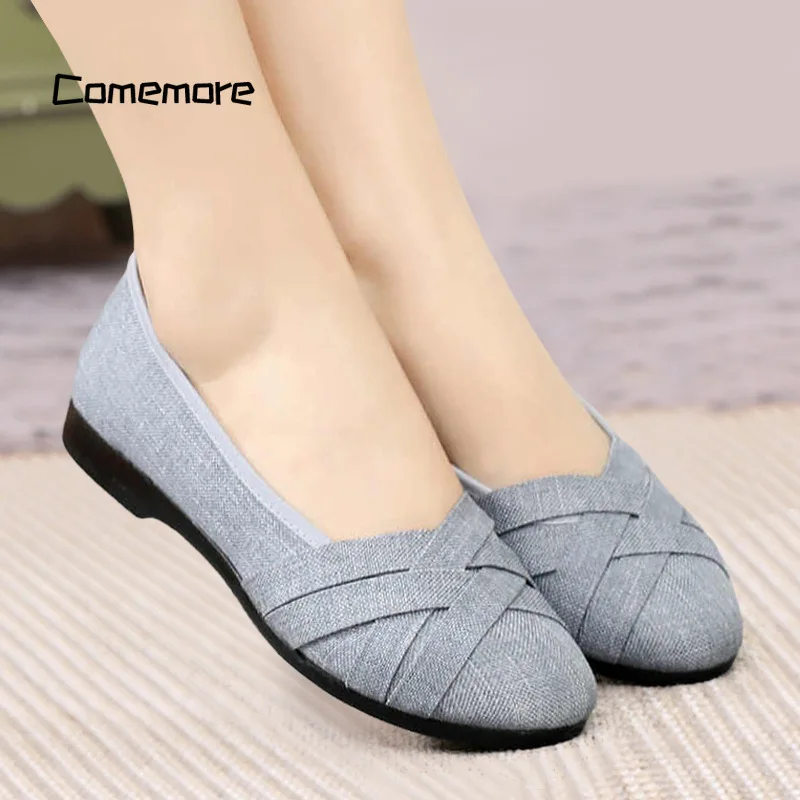 

Comemore женские туфли sabot, женские серые удобные плоские лоферы, обувь, тарелки для женщин, женские высококачественные черные балетные туфли