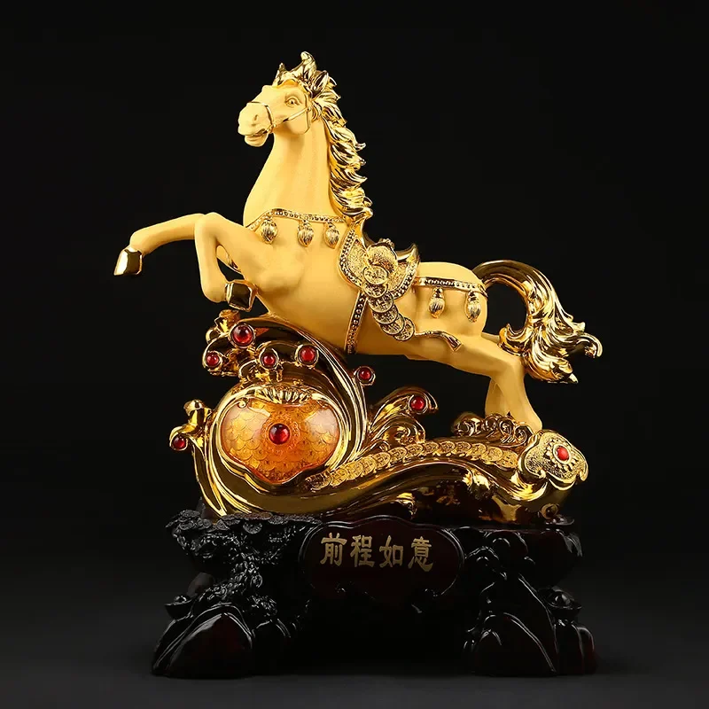 

Horse To Success Lucky European Style Horse Ornament Decor Home Living Room Entrance Hall Zodiac Decoration Office Opening Gifts
