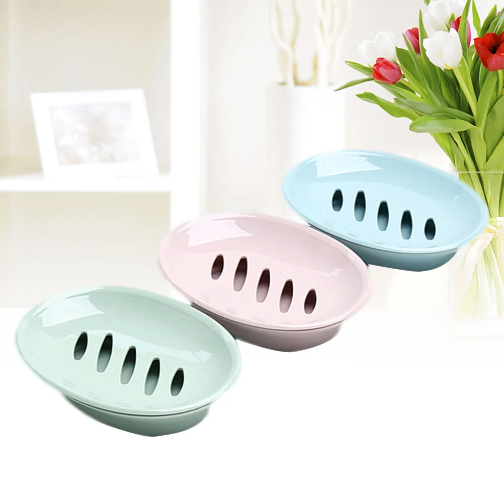 3 шт. овальная мыльница поднос для ужина сливной держатель мыльницы душевой