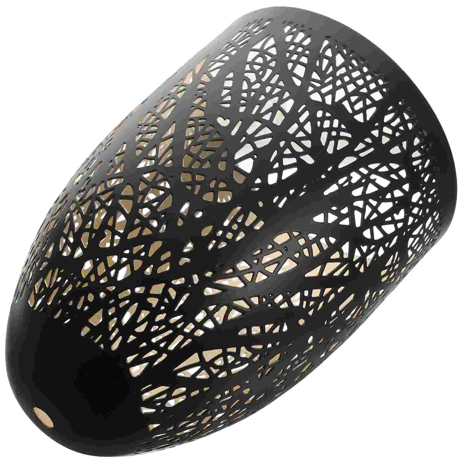

Lamp Shade Shades Cover Hollow Floor Lamps Lampshade Metal Out Drum Table Tall Replacement Corner Clip Detachable Black Hanging