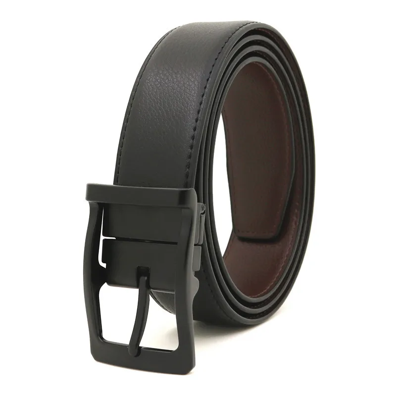 New Fashion Men'S Rotating Pin Buckle Belt Leather Design High Quality Belt Youth Daily Travel Double-Sided Casual Belt A3372