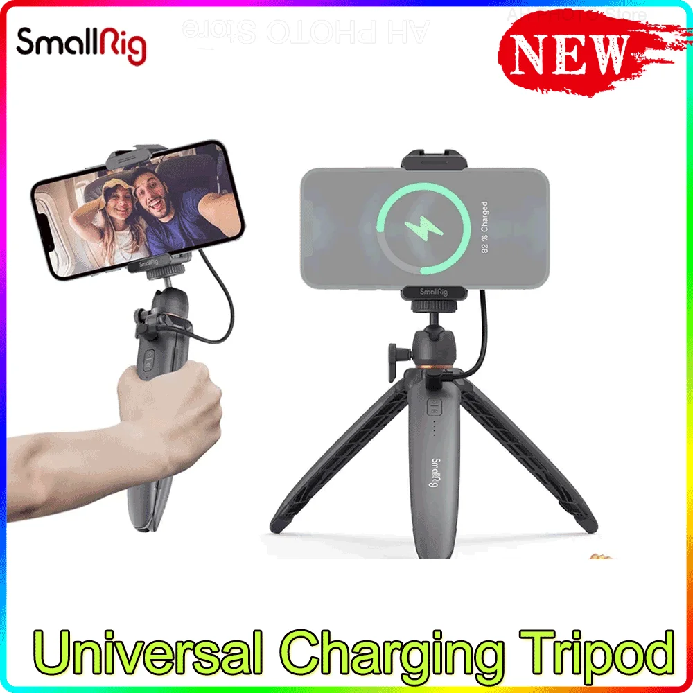 

Универсальный штатив SmallRig с беспроводной зарядкой и держателем для видеосъемки для смартфона Vlog 3108 Новинка