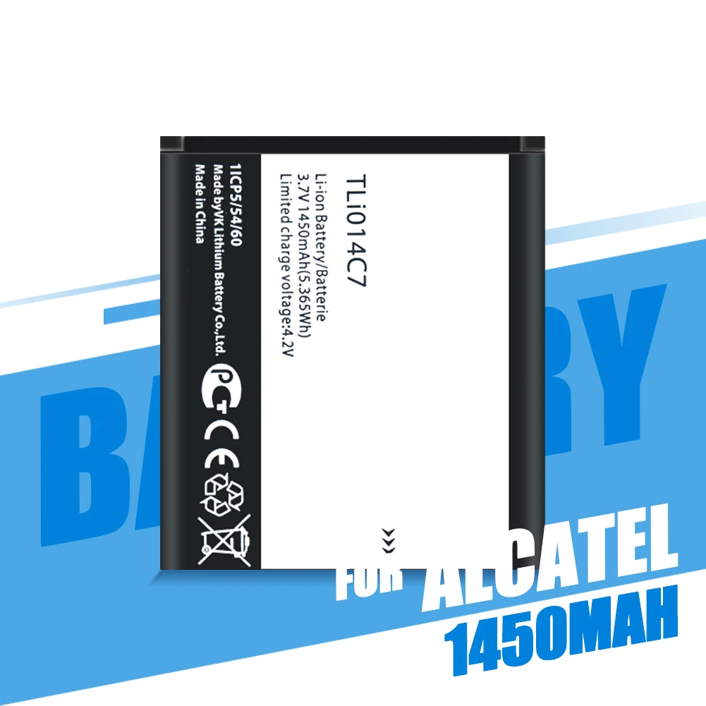 

TLi014C7 Battery Smart Phone Battery For Alcatel Onetouch Pixi 4024D Batteries Replacement 1450mAh Lithium Li-ion Batteries