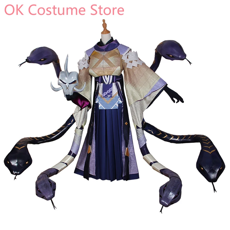 Аниме! Onmyoji Yamata no Orochi Heiankyo боевой костюм великолепное кимоно униформа Косплей