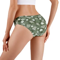 soft plus size ice silk cartoon pattern 1pcs women briefs breathable traceless low waist female underpants