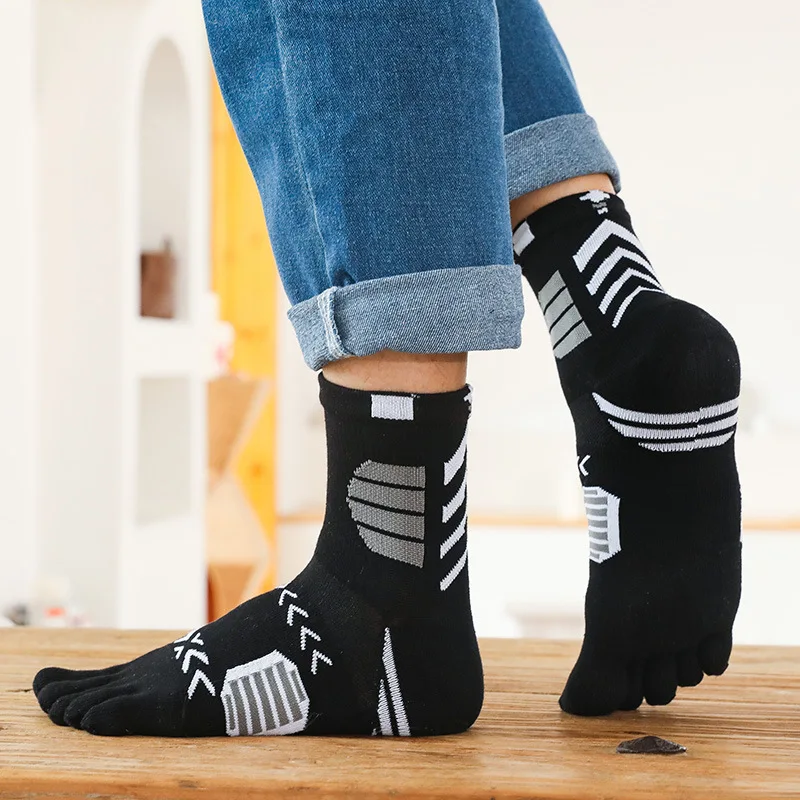 5 пар разноцветные компрессионные баскетбольные носки из чистого хлопка