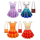 Mirabel Madrigal маскарадный костюм платья для девочек на день рождения, карнавальные вечерние костюмы на Хэллоуин, нарядное платье принцессы