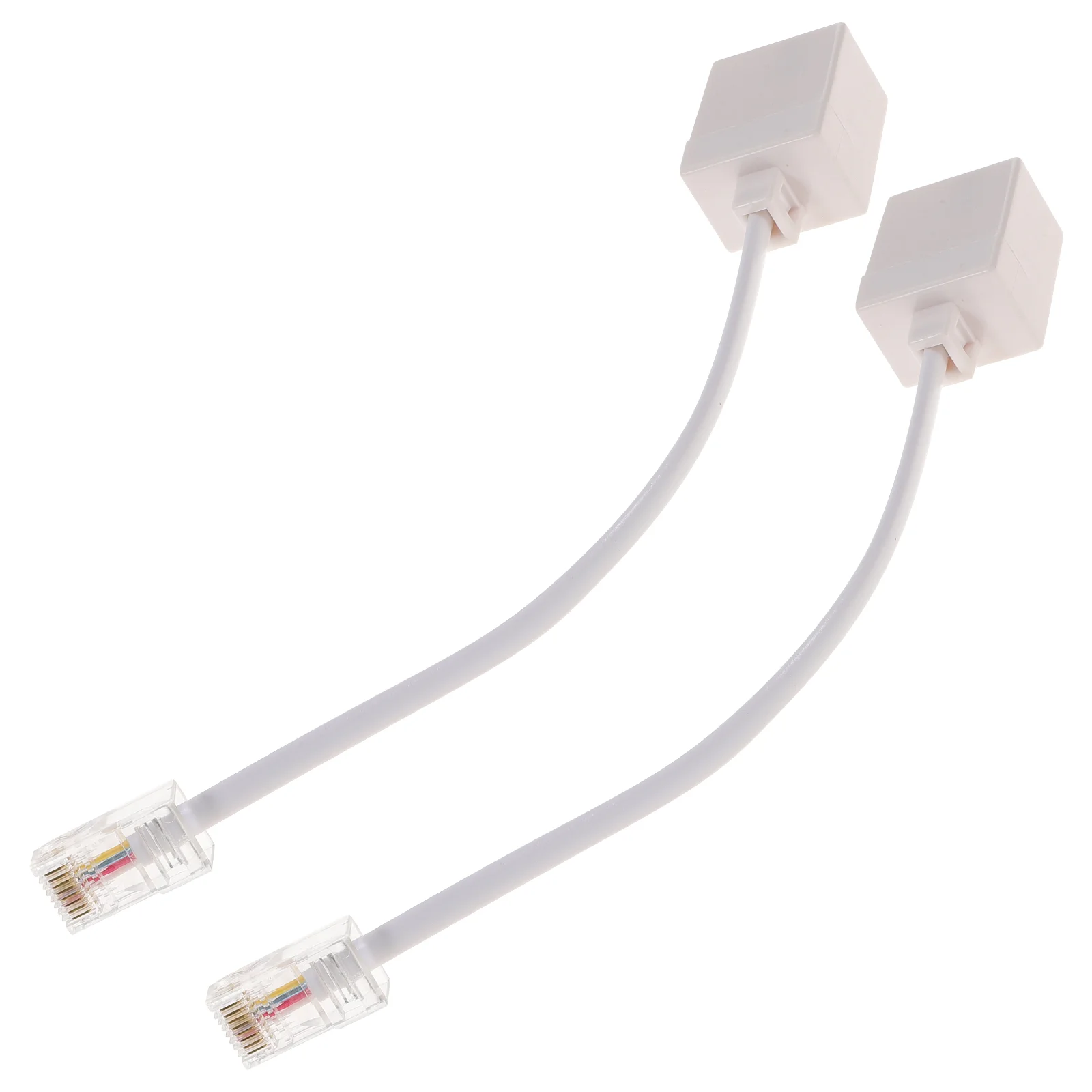 

2pcs Phone Jack To Ethernet Adapter Rj11 To Adapter Converter Cable