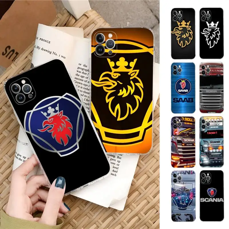 

S-Scanias Truck SAAB Phone Case Silicone Soft for iphone 14 13 12 11 Pro Mini XS MAX 8 7 6 Plus X XS XR Cover