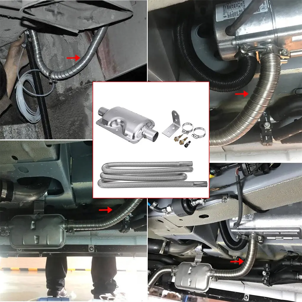 

Car Air Heater Exhaust Pipe Stainless Steel Automotive Parking Silencer