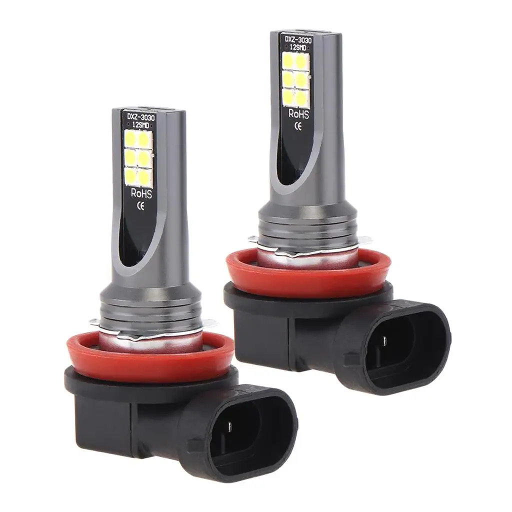 

2x H11 H8 3030 LED Bright White Fog Lights Driving Light Bulbs Car/Truck