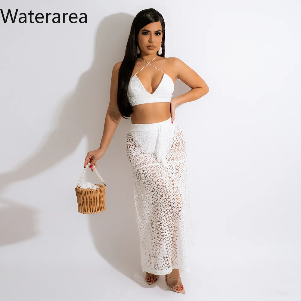Сексуальный прозрачный кружевной Женский комплект Waterarea модный однотонный