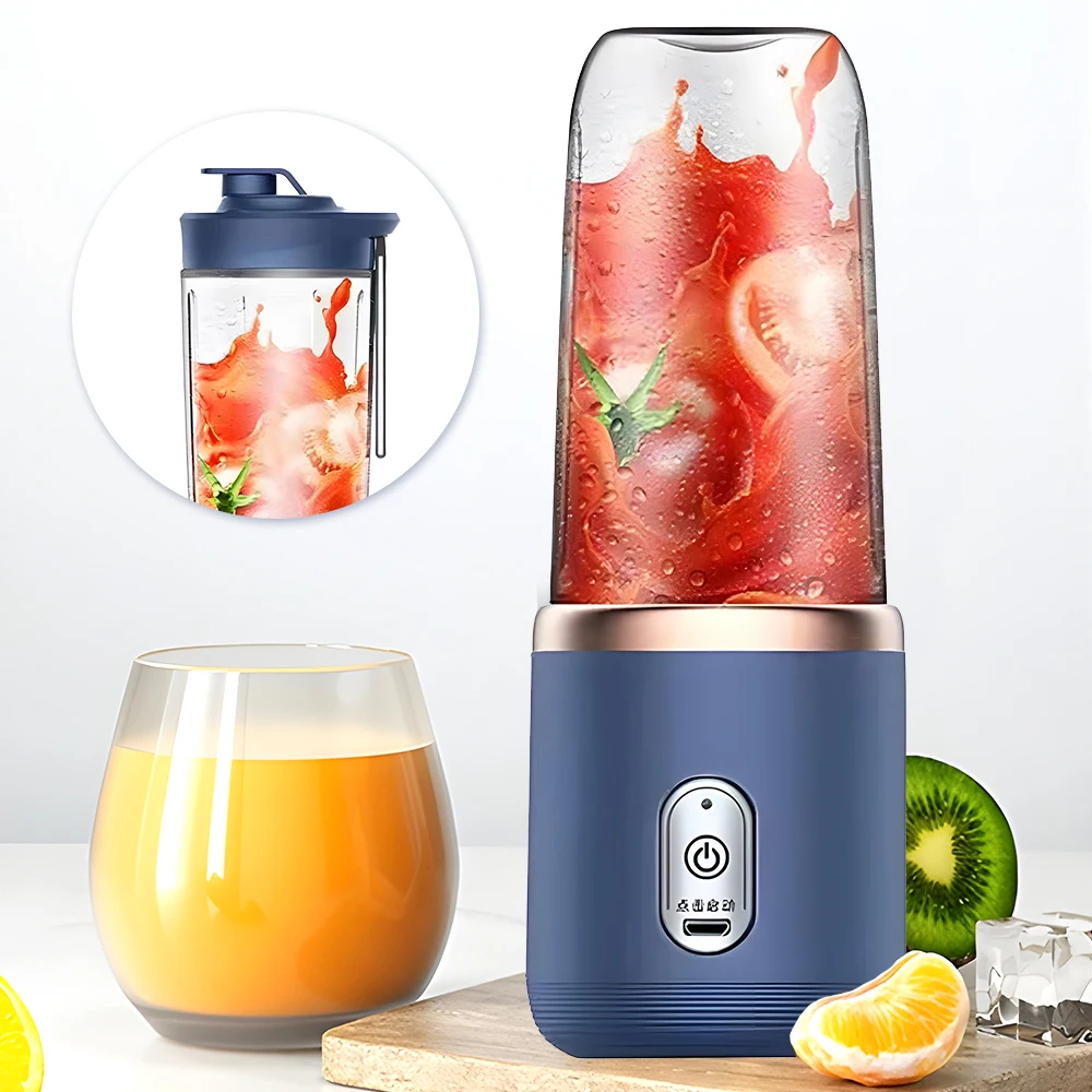 

Электрическая соковыжималка, портативный блендер, чашка, многофункциональный, 6 лезвий, USB, миксер для клубники, манго, апельсинового сока, с...