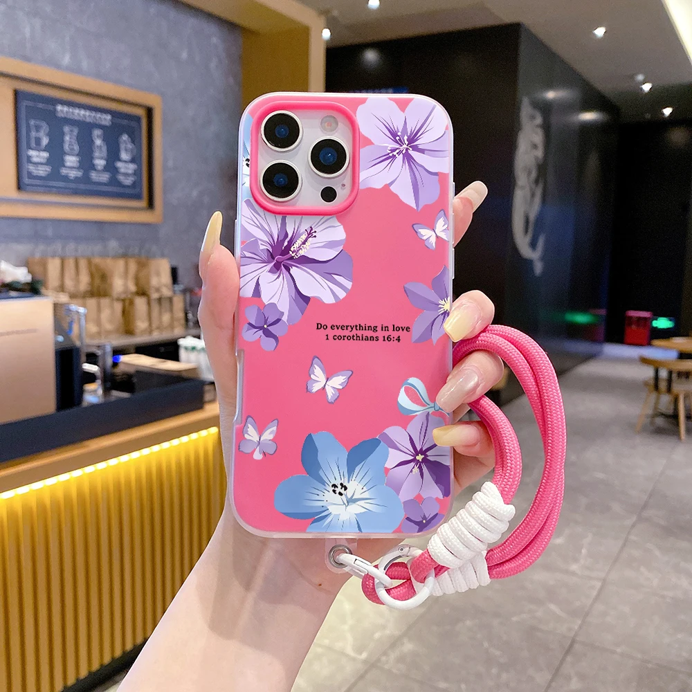 Фото Фиолетовый чехол-бабочка 2-в-1 с ремешком для Samsung Galaxy S26 Ultra S25 S23 S24 FE A57 A56 A54 A55 A16 A07 №5