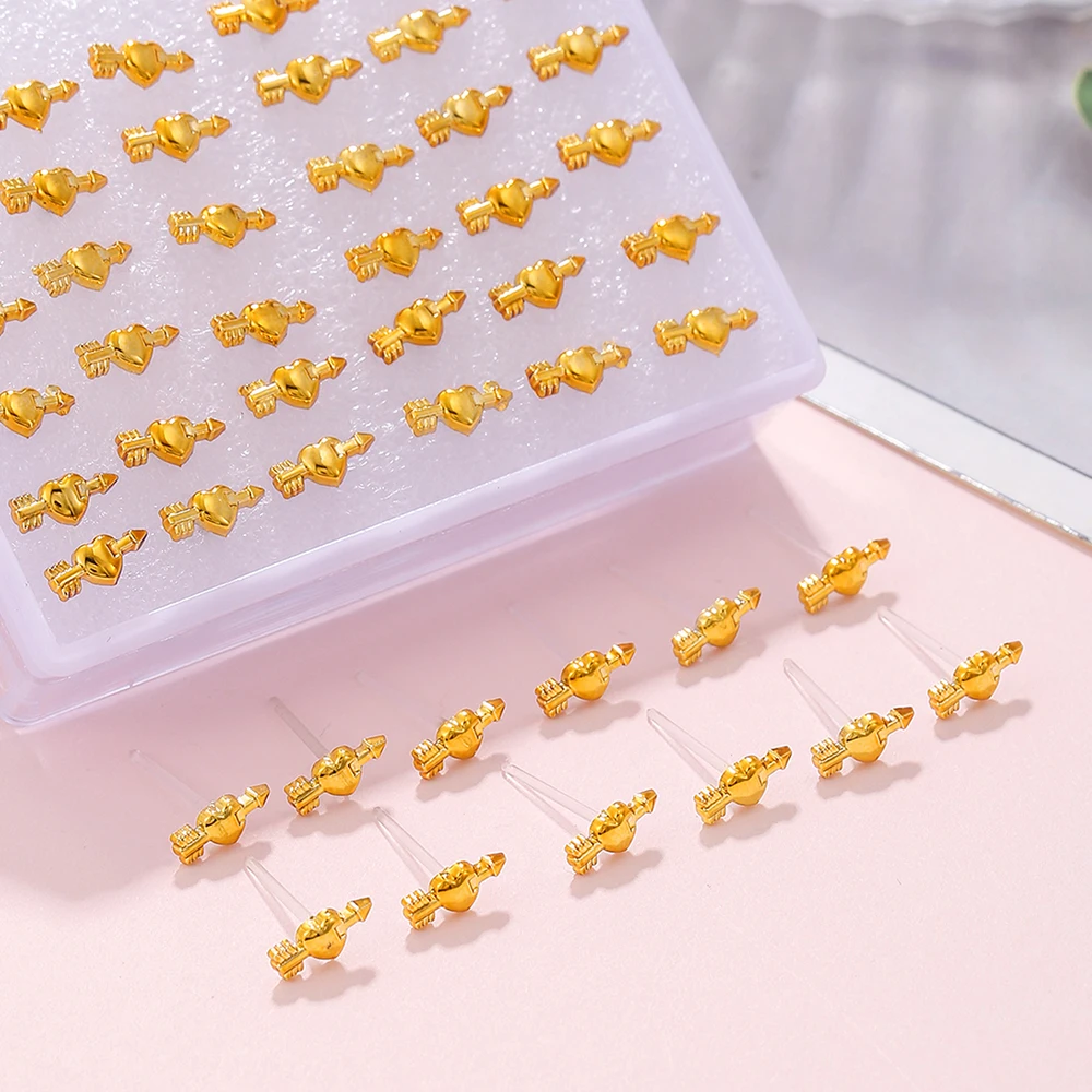 24 пары/коробка акриловые серьги-гвоздики