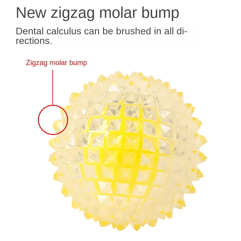 

Новинка, игрушечный мяч для собак, тренировочный мяч для домашних питомцев, устойчивый к укусам, моляр для щенков, для облегчения скуки, эластичный мигающий мяч