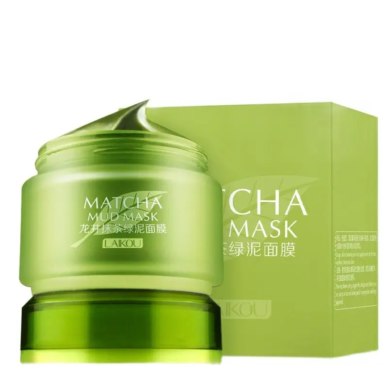 

Matcha Mud Mask Facial Mask Cream Deep Cleaning Moisturizing Oil-Control Acne Treatment Blackhead Remover Pore Cleanser
