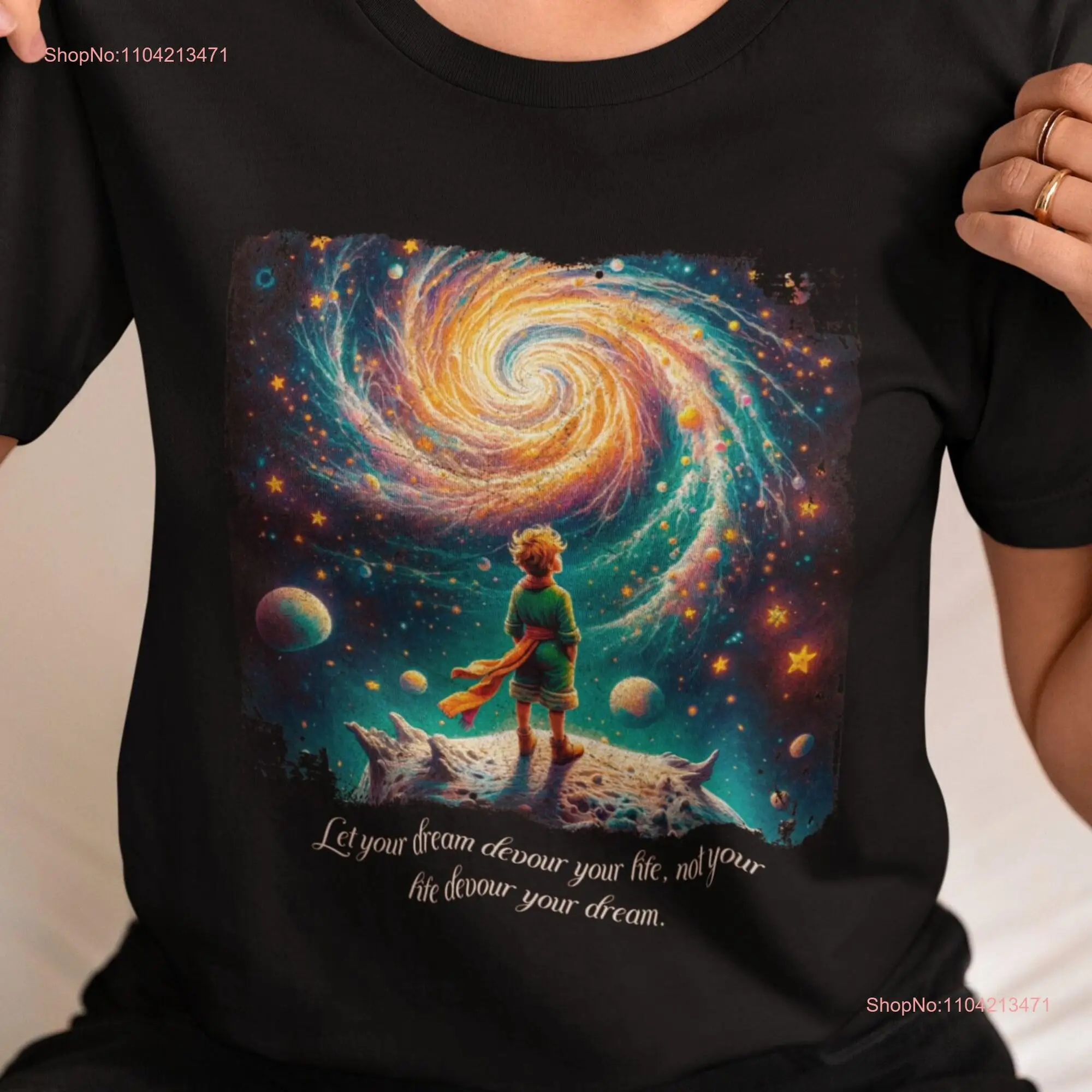 The Little Prince Quote T Shirt Book Lover Antoine de Saint Exupéry Inspirational Literary Idea Print