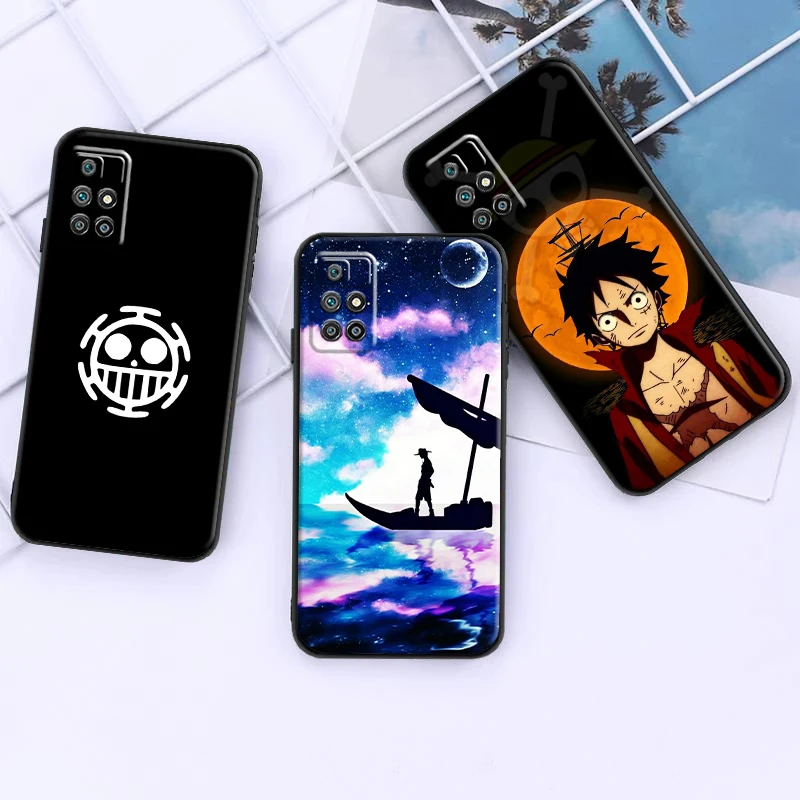 

Цельный мультяшный аниме чехол для телефона Xiaomi Redmi 10 защитная задняя силиконовая крышка Funda мягкий черный Чехол