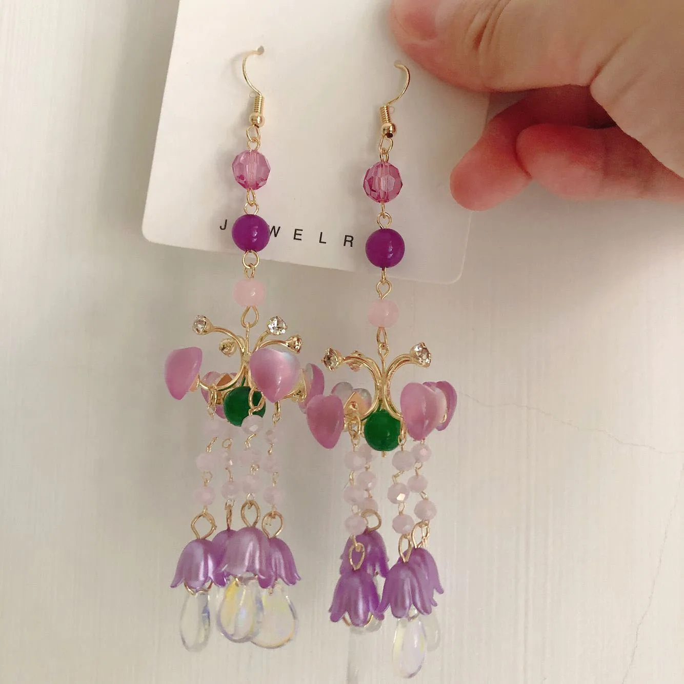 Vintage Baroco Style Colorfur Cute Butterfly Drop Earrings For Women Girls Elegant Crystal Tassel Pendientes Jewelry