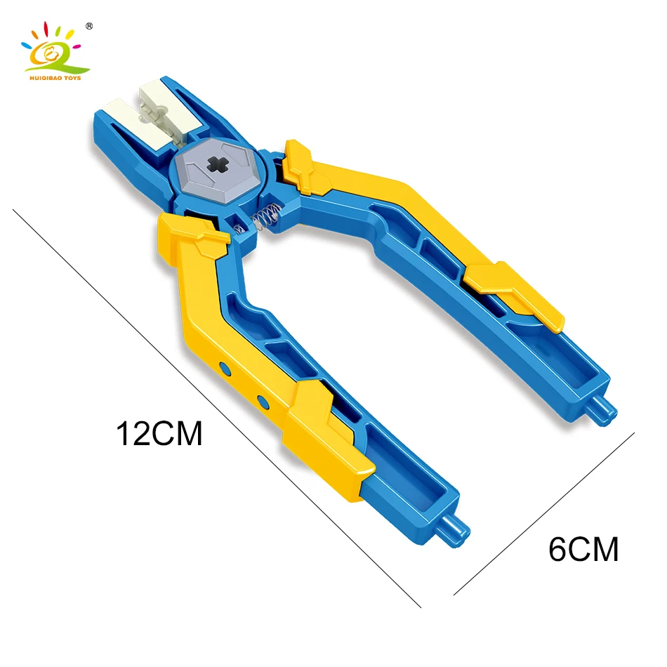 HUIQIBAO Dismantled Device Building Blocks Technical Series Accessories Pliers Tongs Tool Bricks Parts Toys For Children Kids images - 6