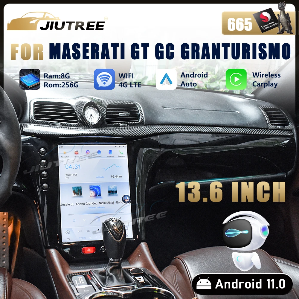 

13.6 Inch Qualcomm For Maserati GT GC GranTurismo 2007 - 2017 Tesla Style Car Radio Android Auto GPS Navigation Carplay Stereo
