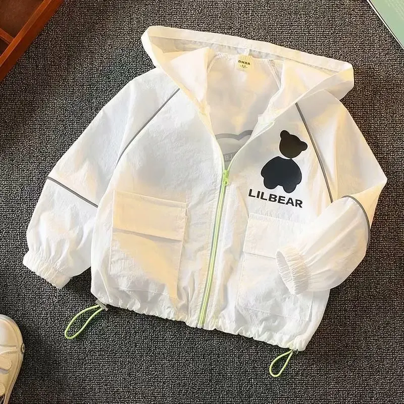 

Childrens Sunscreen Clothing Summer New Thin Boys Girls UV Protection Coat Breathable Kids Boys Skin Clothing 2 - 7T