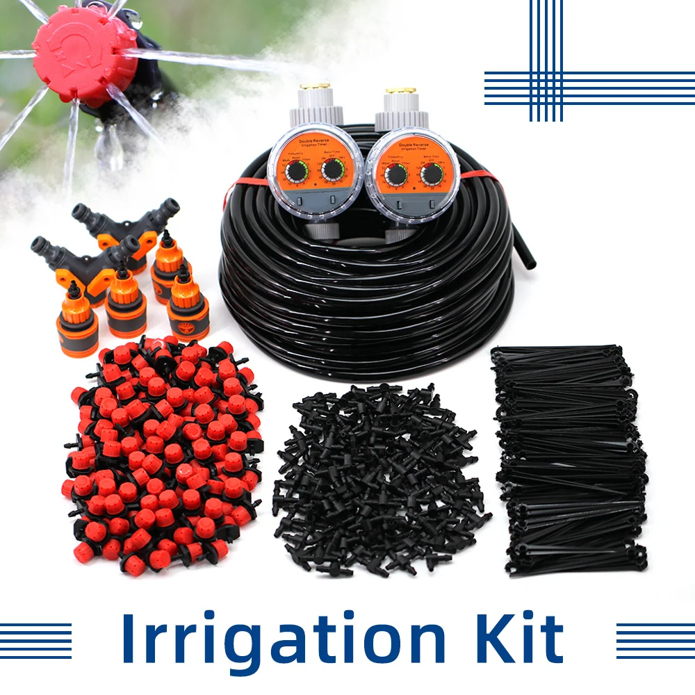 

Шаровой кран MUCIAKIE 30-50 м, система автоматического полива сада, регулируемая насадка, комплект для капельного орошения, уличное охлаждение ра...