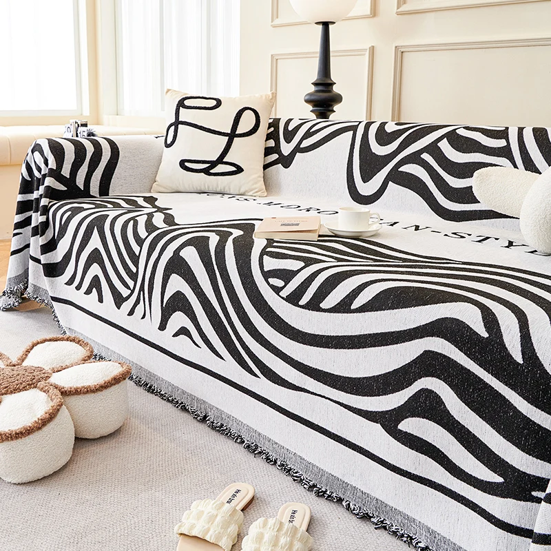 

Hippie Wave Lines Sofa Towel Blanket Pet Dog Kids Mat Sofa Cover Universal Non-slip Couch Slipcover Protector Cover Home Decor