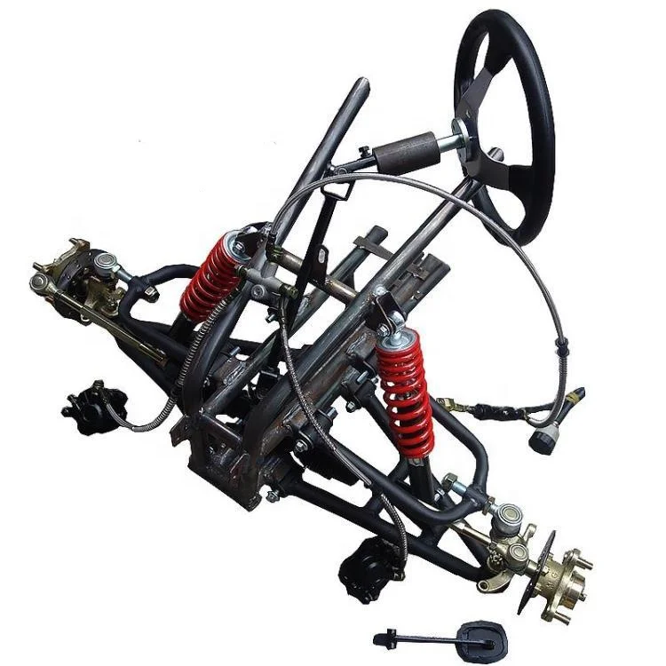 

ATV GO KART KARTING DIY Motorcycle Front Axle Steering Suspension Structure Support Swingarms With Shock Absorbers Brake