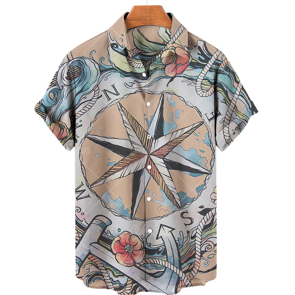 Oversize Men's Clothing Free Shipping Hawaii Incerun Mens Work Shirts Man Clothes Hawaiian Shirt for Men Clothings Summer 2023