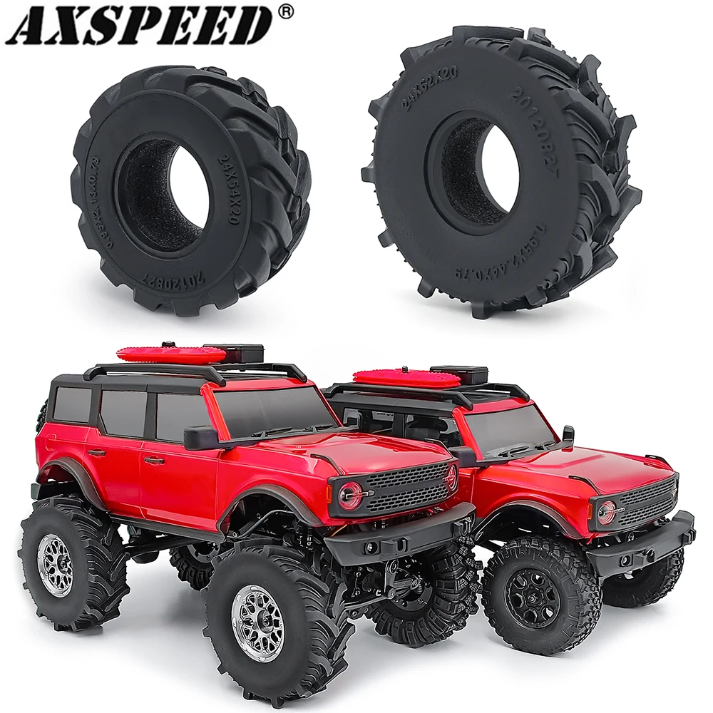 

AXSPEED 4 шт. 1/4 "резиновые шины для грязевой местности 54/62 мм, резиновые шины для Axial SCX24 Bronco Gladiator Deadbolt 1,0, микрогусеничные автомобильные запчасти