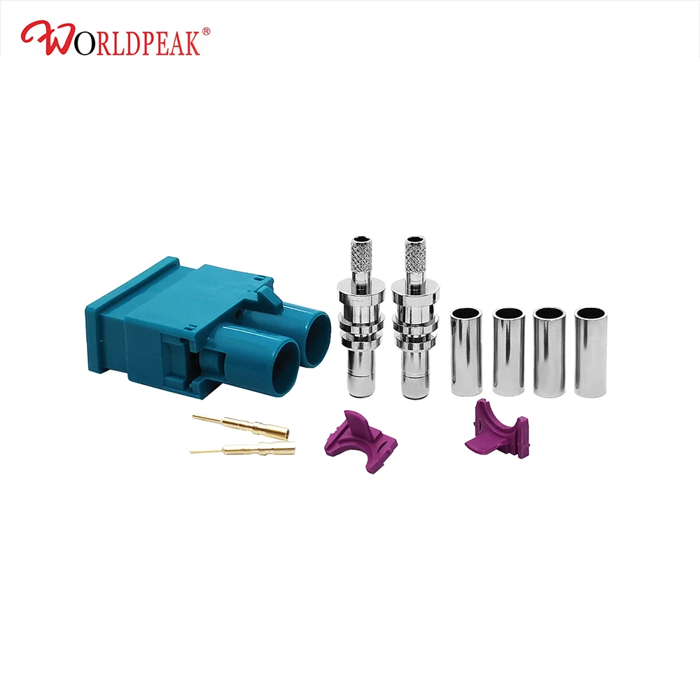

Free shipping 5Pcs FAKRA Twins male connector