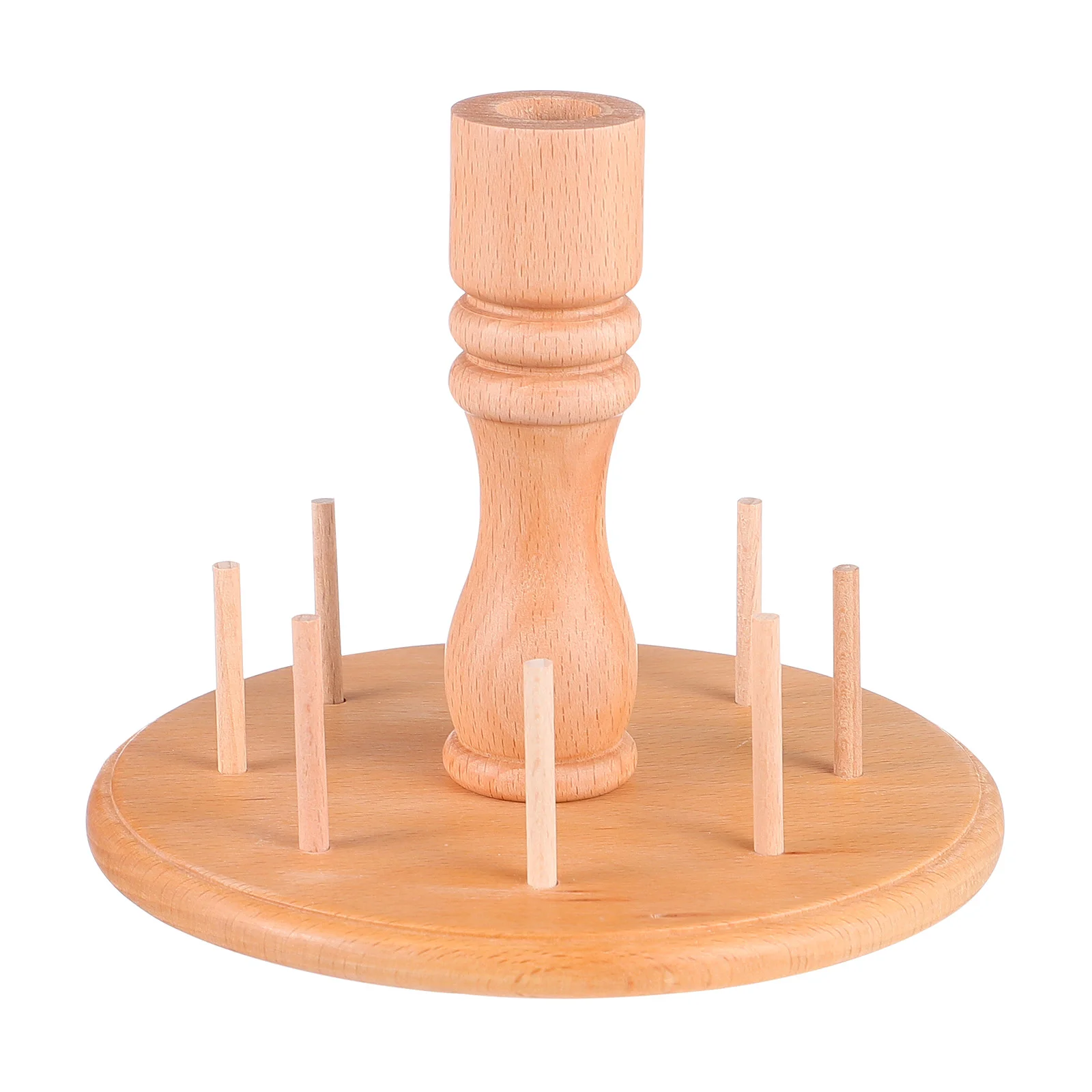 

1Pc Wooden Spool Holder Universal 8-Spool Sewing Thread Holder Spool Organizer