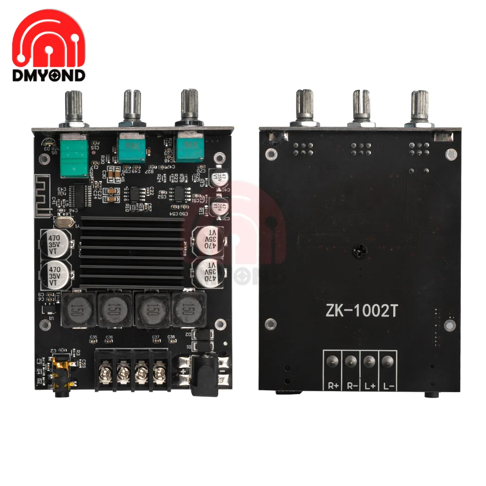 

ZK-1002T Bluetooth Treble and Bass Adjustment Subwoofer Amplifier Board Channel High Power Audio Stereo Bass AMP Bluetooth 5.0